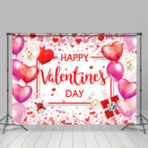 Lofaris Red Pink White Romantic Happy Valentines Day Backdrop